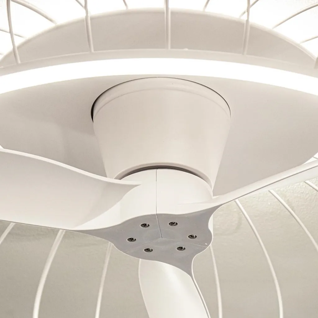 Straluma Moderne plafondventilator wit inclusief LED verlichting> Plafondlampen|Plafondventilatoren met lamp