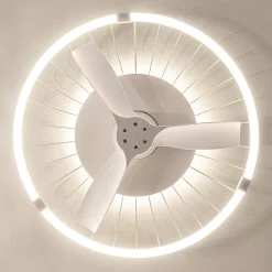 Straluma Moderne plafondventilator wit inclusief LED verlichting><noscript><img width=