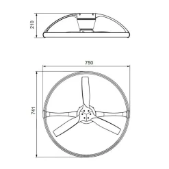 Straluma Moderne plafondventilator wit inclusief LED en remote><noscript><img width=