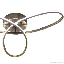 Straluma Moderne plafonnière nikkel met LED></noscript> Plafondlampen|Plafonnières