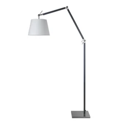 Straluma Moderne staande lamp staal met zwart> Leeslampen|Woonkamerlampen
