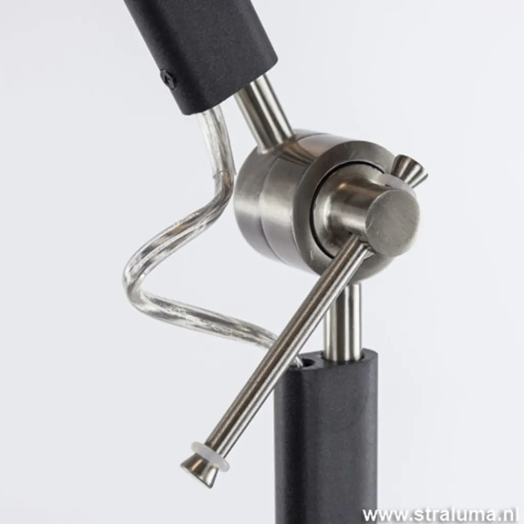 Straluma Moderne staande lamp staal met zwart> Leeslampen|Woonkamerlampen