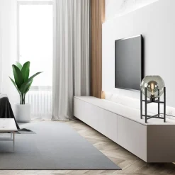 Straluma Moderne tafellamp frame met smoke glazen bol><noscript><img width=