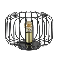 Straluma Moderne tafellamp zwart met brons> Tafellampen|Draadlampen