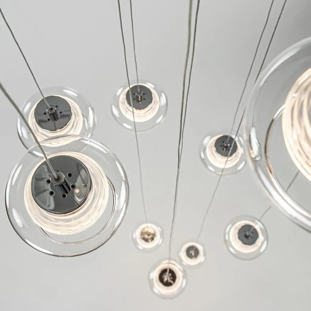 Straluma Moderne videlamp chroom met helder glas incl LED> Hanglampen|Videverlichting