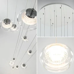 Straluma Moderne videlamp chroom met helder glas incl LED><noscript><img width=