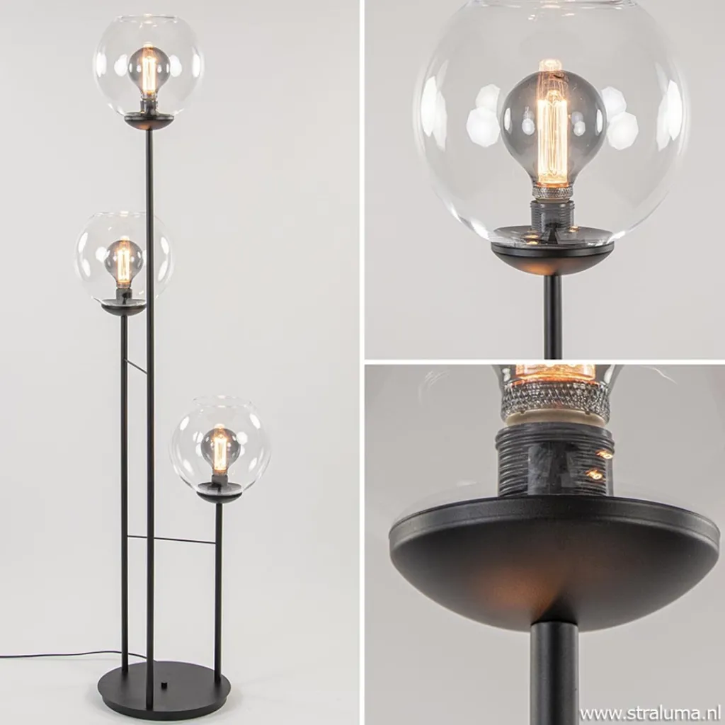 Straluma Moderne vloerlamp met glazen bollen> Vloerlampen|Moderne Verlichting
