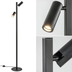 Straluma Moderne vloerlamp met verstelbare spots zwart/goud> Vloerlampen|Scandinavische Verlichting