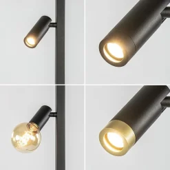 Straluma Moderne vloerlamp met verstelbare spots zwart/goud><noscript><img width=