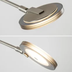 Straluma Moderne vloerlamp uplighter staal met smoke glas></noscript> Vloerlampen|Leeslampen