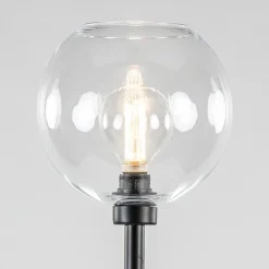 Straluma Moderne vloerlamp zwart met helder glazen kap><noscript><img width=
