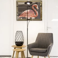 Straluma Moderne vloerlamp-uplighter LED zwart></noscript> Vloerlampen|Leeslampen