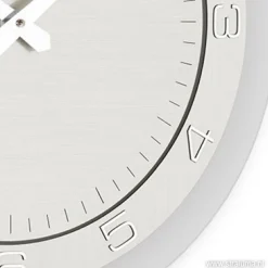 Straluma Moderne wandklok rond RVS keuken/kantoor><noscript><img width=