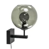 Straluma Moderne wandlamp met smoke glazen bol incl. snoer> Halverlichting|Wandlampen