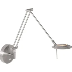 Straluma Moderne wandlamp staal met dimbaar LED> Wandlampen|Leeslampen