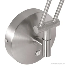 Straluma Moderne wandlamp staal met dimbaar LED></noscript> Wandlampen|Leeslampen