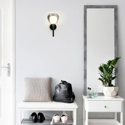 Straluma Moderne wandlamp zwart met smoke glas><noscript><img width=