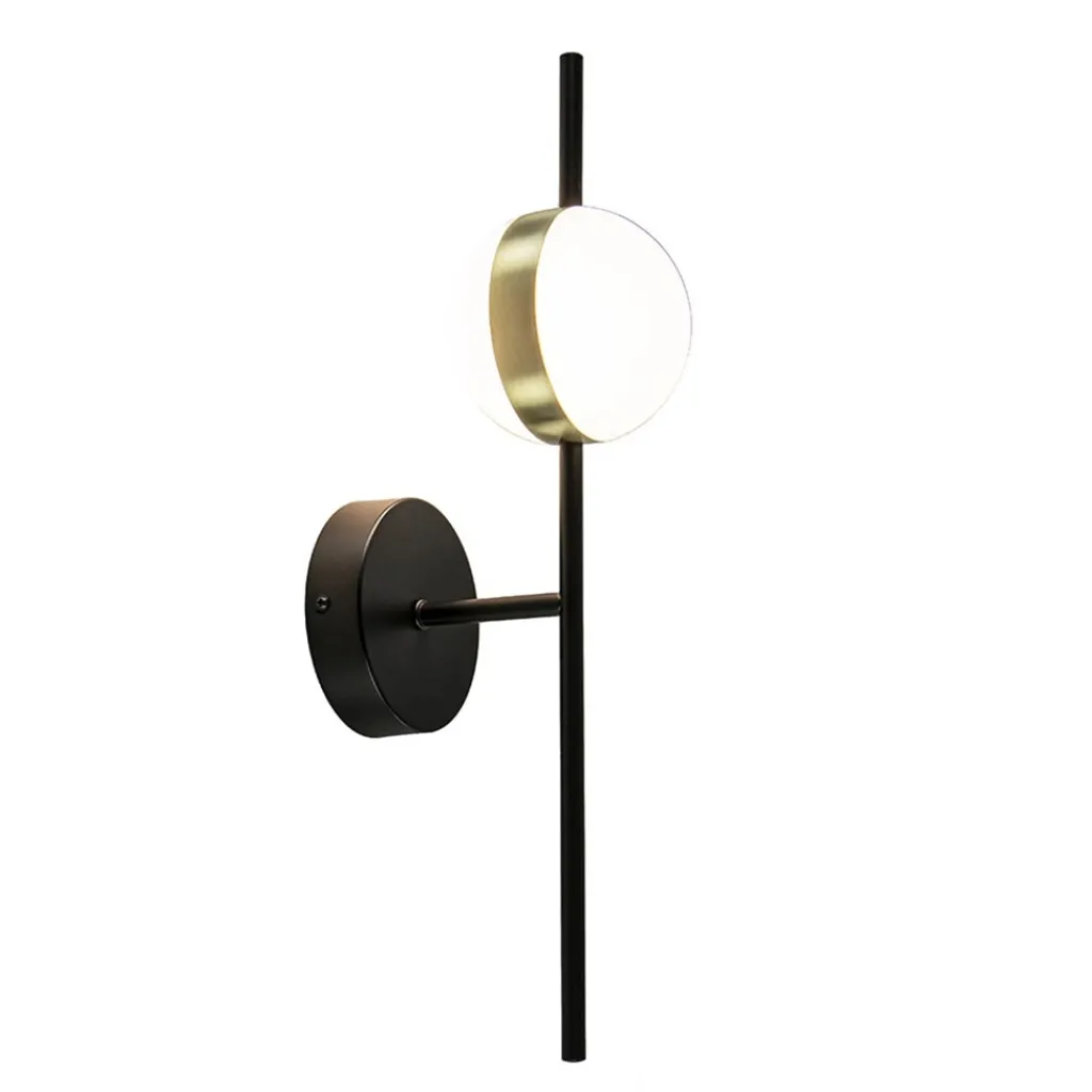 Straluma Moderne wandlamp zwart met witte bol incl LED> Wandlampen|LED Wandlampen