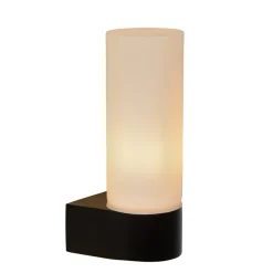 Straluma Moderne wandlamp zwart met opaal glas IP44> Badkamerverlichting|Wandlampen