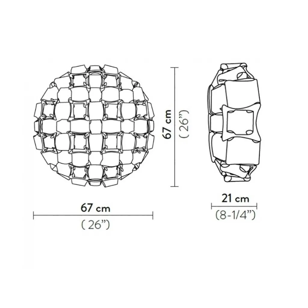 Straluma Multicolor design wand/plafondlamp Mida Slamp> Wandlampen|Halverlichting