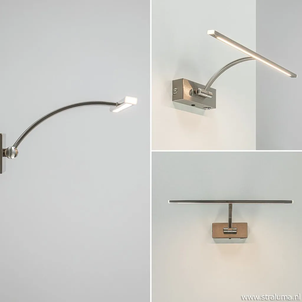 Straluma Nikkel LED wandlamp voor boven schilderij> Wandlampen|Keukenverlichting
