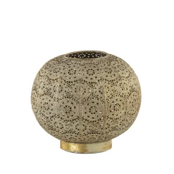 Straluma Oosterse tafellamp rond antiek messing> Tafellampen|Decoratieve Verlichting