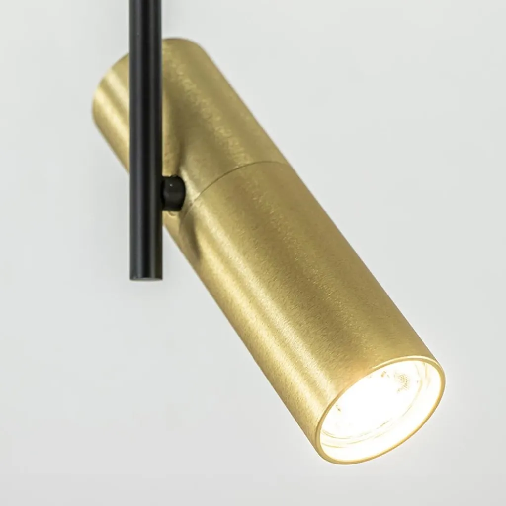 Straluma Opbouwspot 1-lichts zwart/brass GU10 mini> Plafondlampen|Opbouwspots