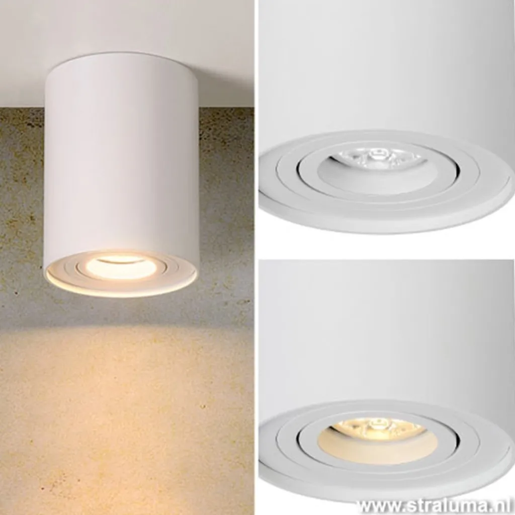 Straluma Opbouwspot tube wit gu10> Woonkamerlampen|Slaapkamerlampen
