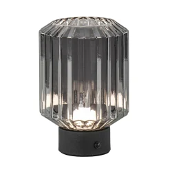 Straluma Oplaadbare LED tafellamp op batterij titanium/zwart> Tafellampen|Woonkamerlampen