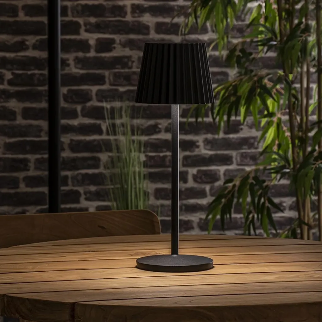 Straluma Oplaadbare tafellamp inclusief dimbaar LED zwart IP54> Tafellampen|Buitenlampen