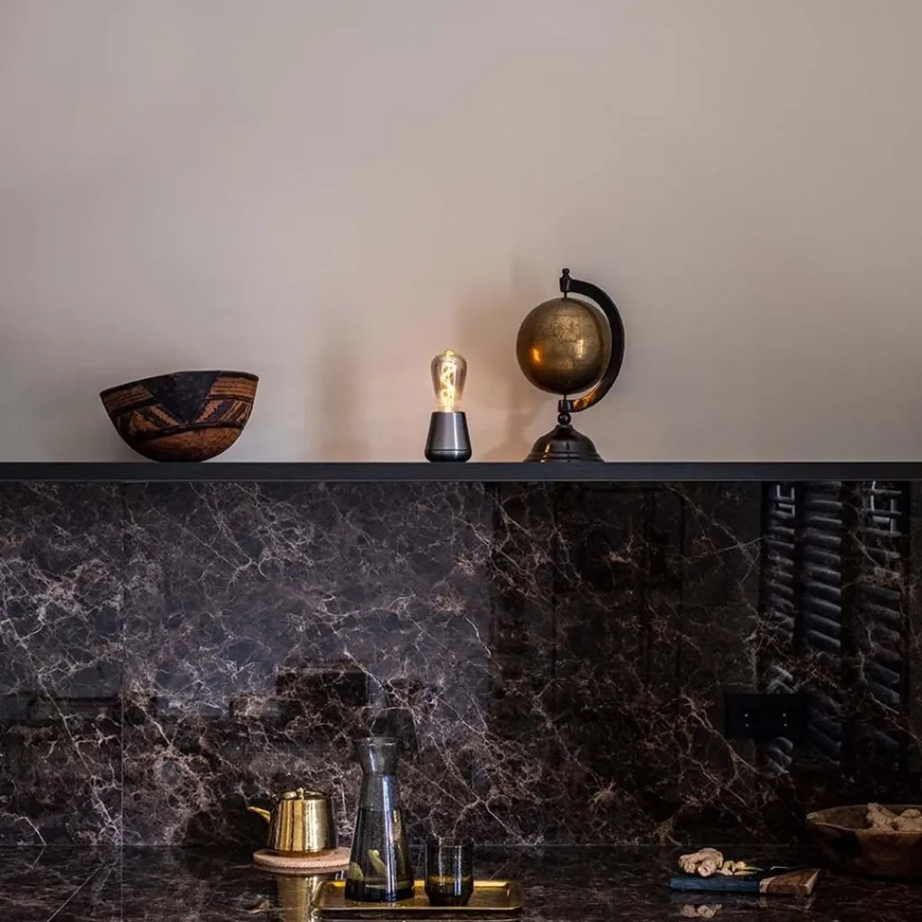 Straluma Oplaadbare tafellamp titanium met smoke lichtbron> Tafellampen|Woonkamerlampen