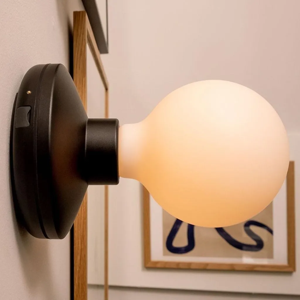 Straluma Oplaadbare wandlamp zwart incl frosted lichtbron> Wandlampen|Keukenverlichting