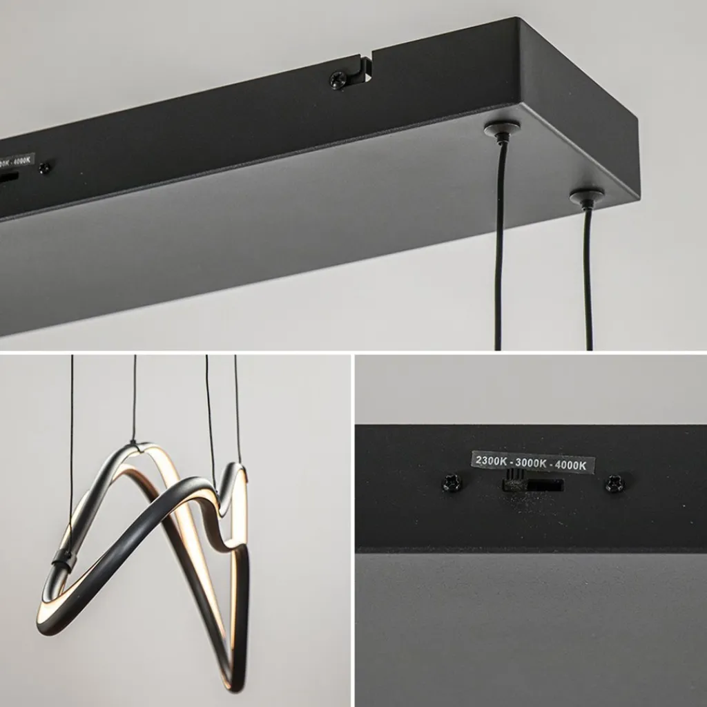 Straluma Organische LED hanglamp zwart dimbaar> Hanglampen|Eettafellampen