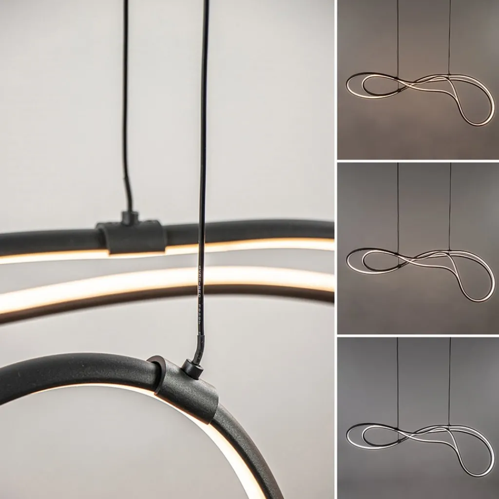 Straluma Organische LED hanglamp zwart dimbaar> Hanglampen|Eettafellampen