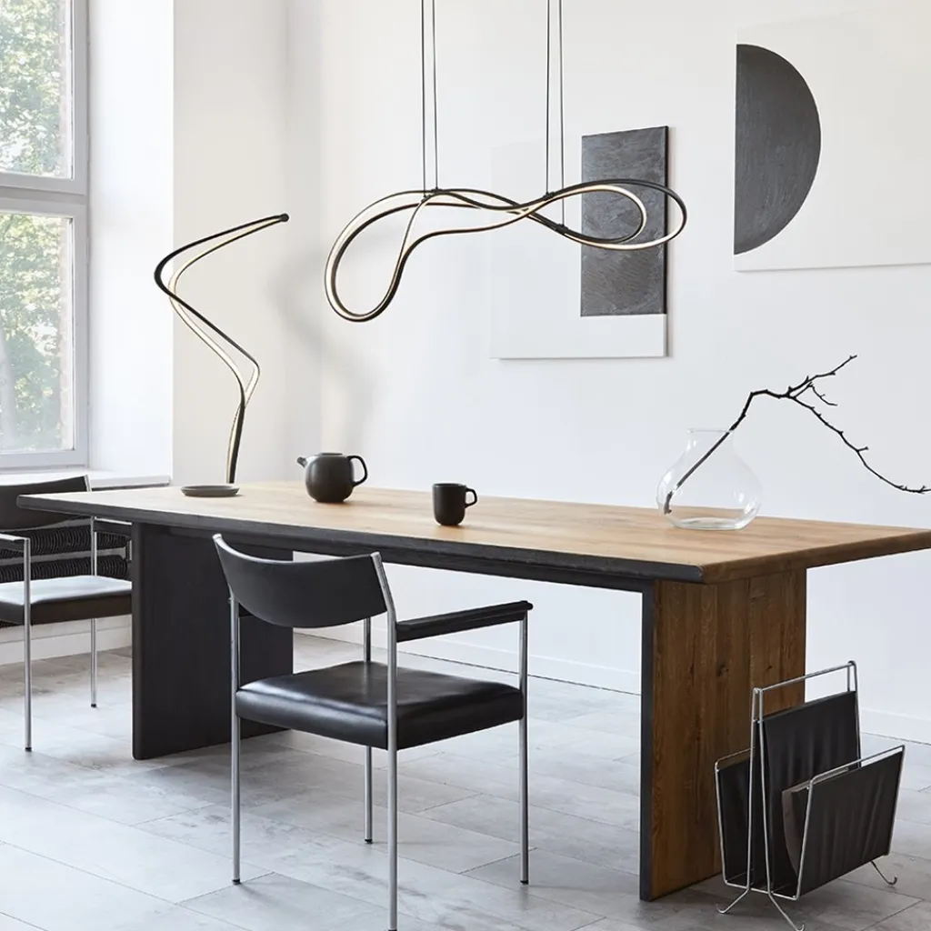 Straluma Organische LED hanglamp zwart dimbaar> Hanglampen|Eettafellampen