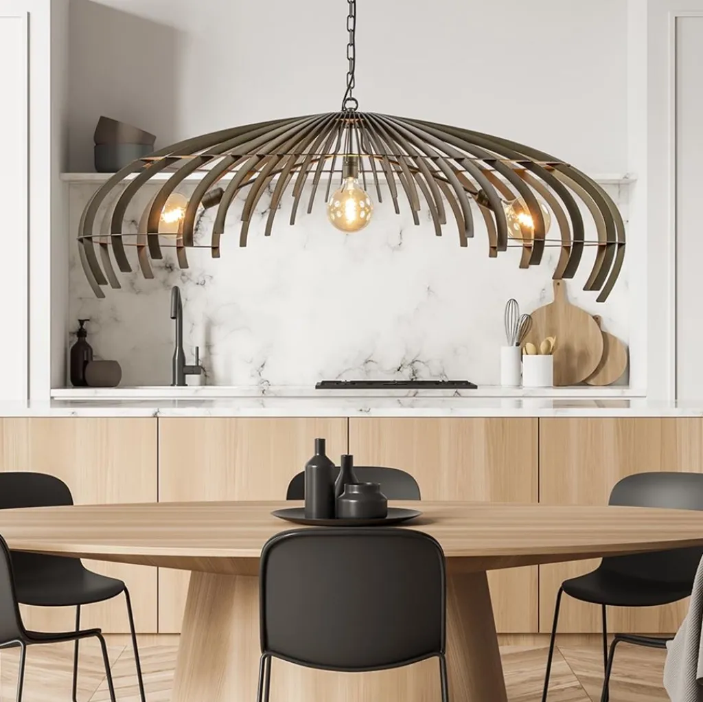 Straluma Ovale design hanglamp metaal platinum> Eettafellampen|Kantoorverlichting