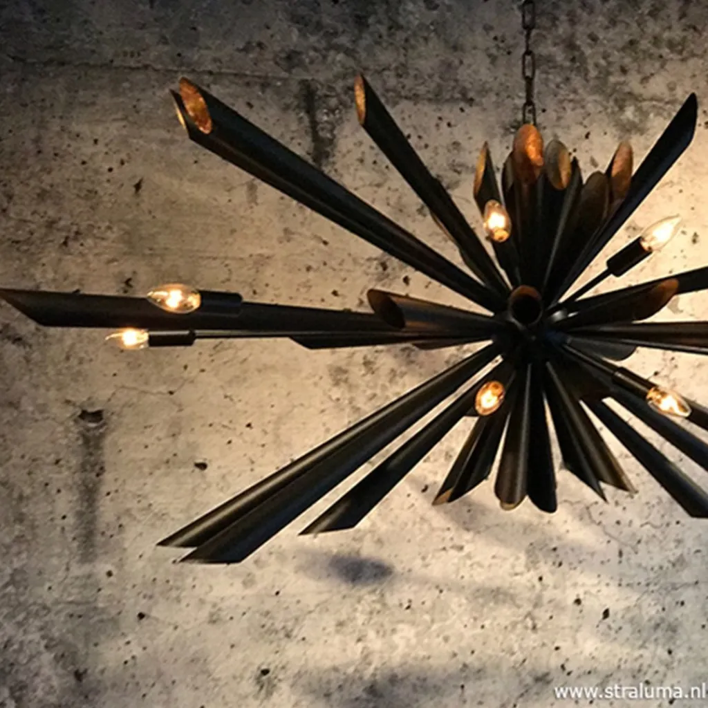 Straluma Ovale design hanglamp zwart metaal> Eettafellampen|Keukenverlichting