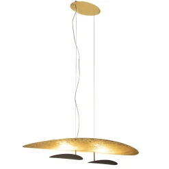 Straluma Ovale design LED hanglamp goldleaf met zwart> Hanglampen|Eettafellampen