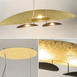 Straluma Ovale design LED hanglamp goldleaf met zwart><noscript><img width=