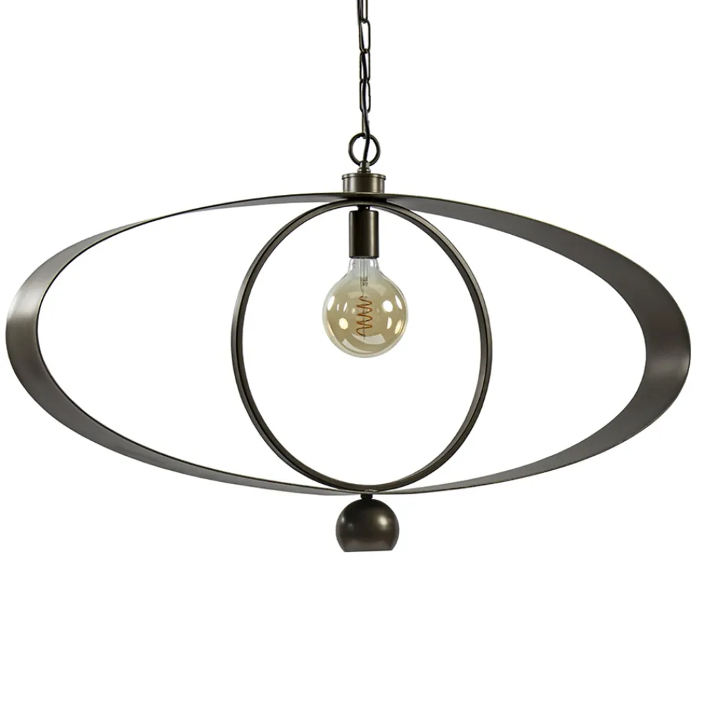Straluma Ovale hanglamp brons metaal E27 + GU10> Hanglampen|Eettafellampen