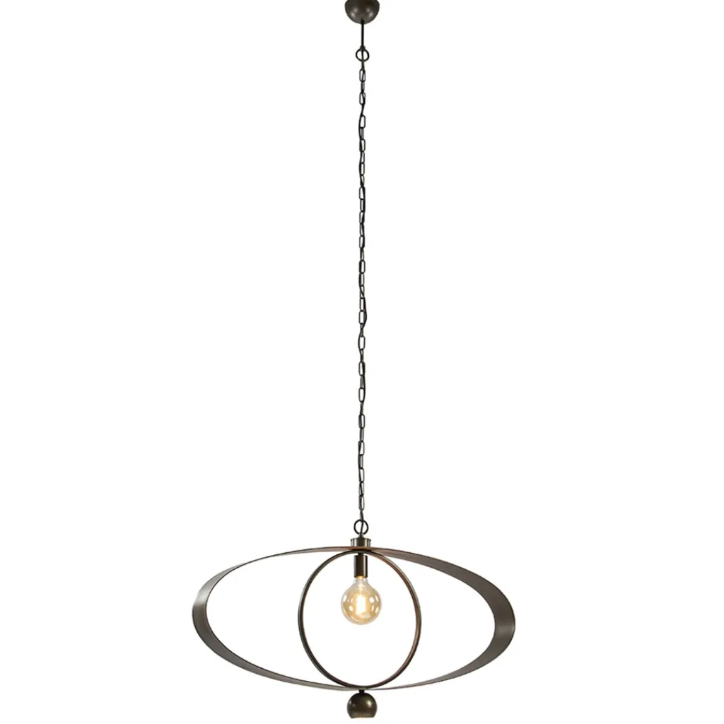 Straluma Ovale hanglamp brons metaal E27 + GU10> Hanglampen|Eettafellampen
