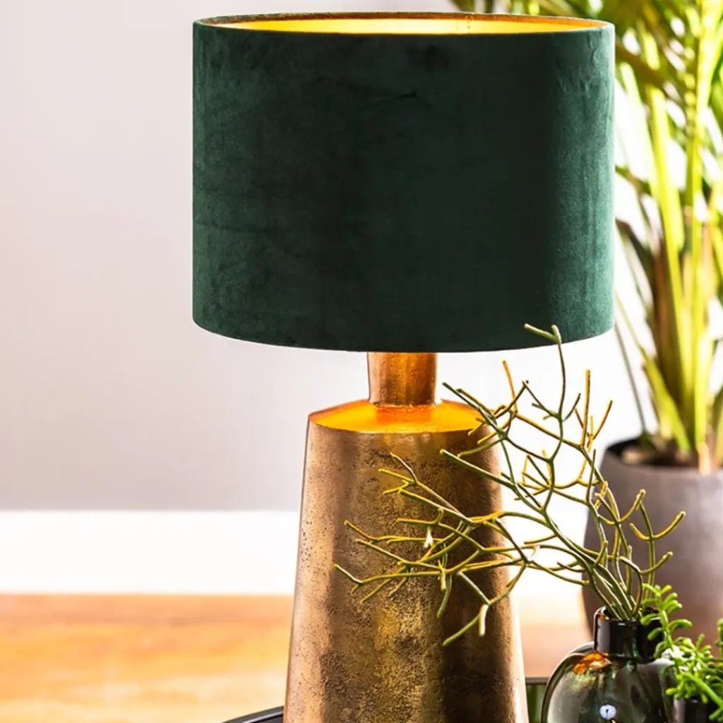 Straluma Ovale lampvoet Baloe antiek brons excl. kap> Tafellampen|Lampenvoeten