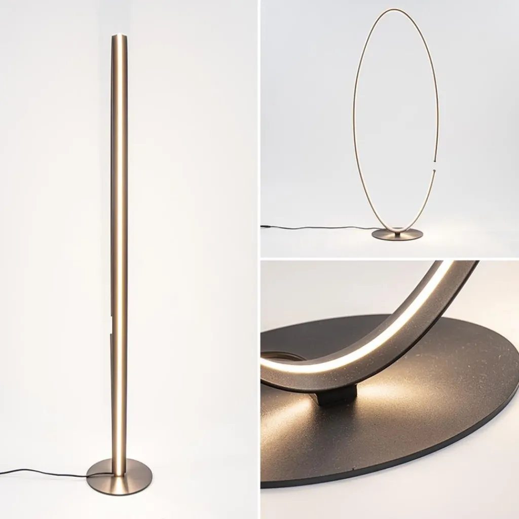 Straluma Ovale LED vloerlamp zwart inclusief dimmer> Vloerlampen|LED Vloerlampen