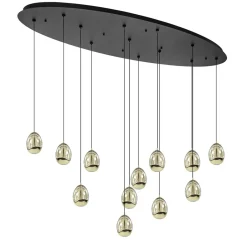 Straluma Ovale 12-lichts LED hanglamp Golden Egg> Hanglampen|Eettafellampen