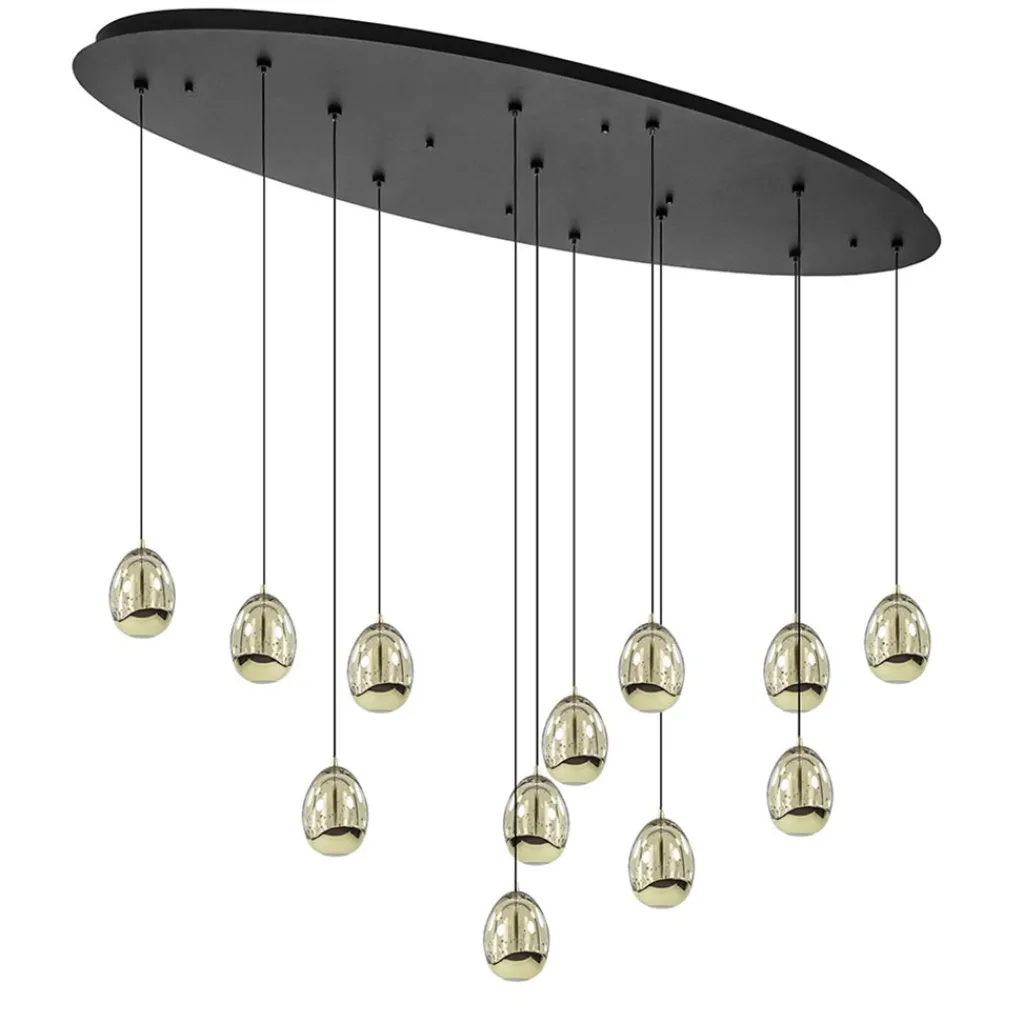 Straluma Ovale 12-lichts LED hanglamp Golden Egg> Hanglampen|Eettafellampen