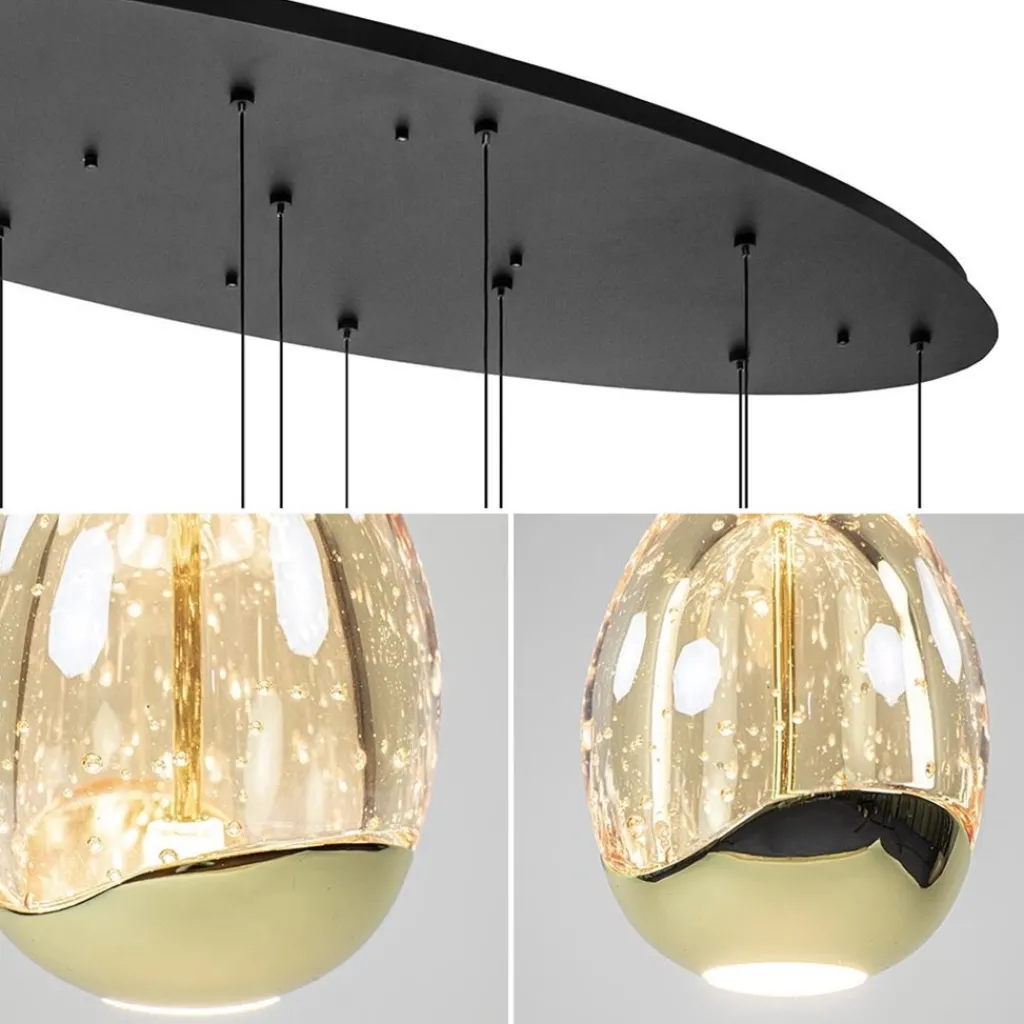 Straluma Ovale 12-lichts LED hanglamp Golden Egg> Hanglampen|Eettafellampen