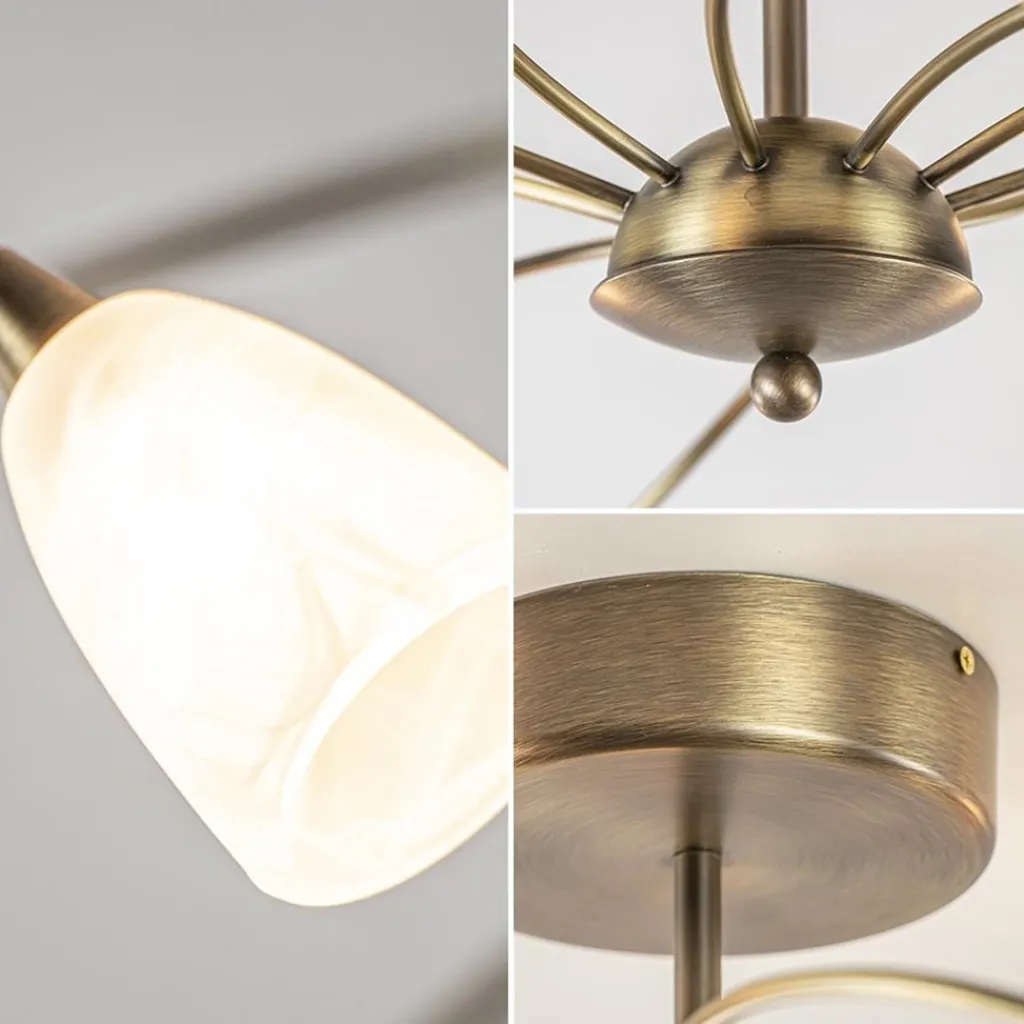 Straluma Ovale plafondlamp brons inclusief LED dim to warm> Plafondlampen|LED Plafondlampen