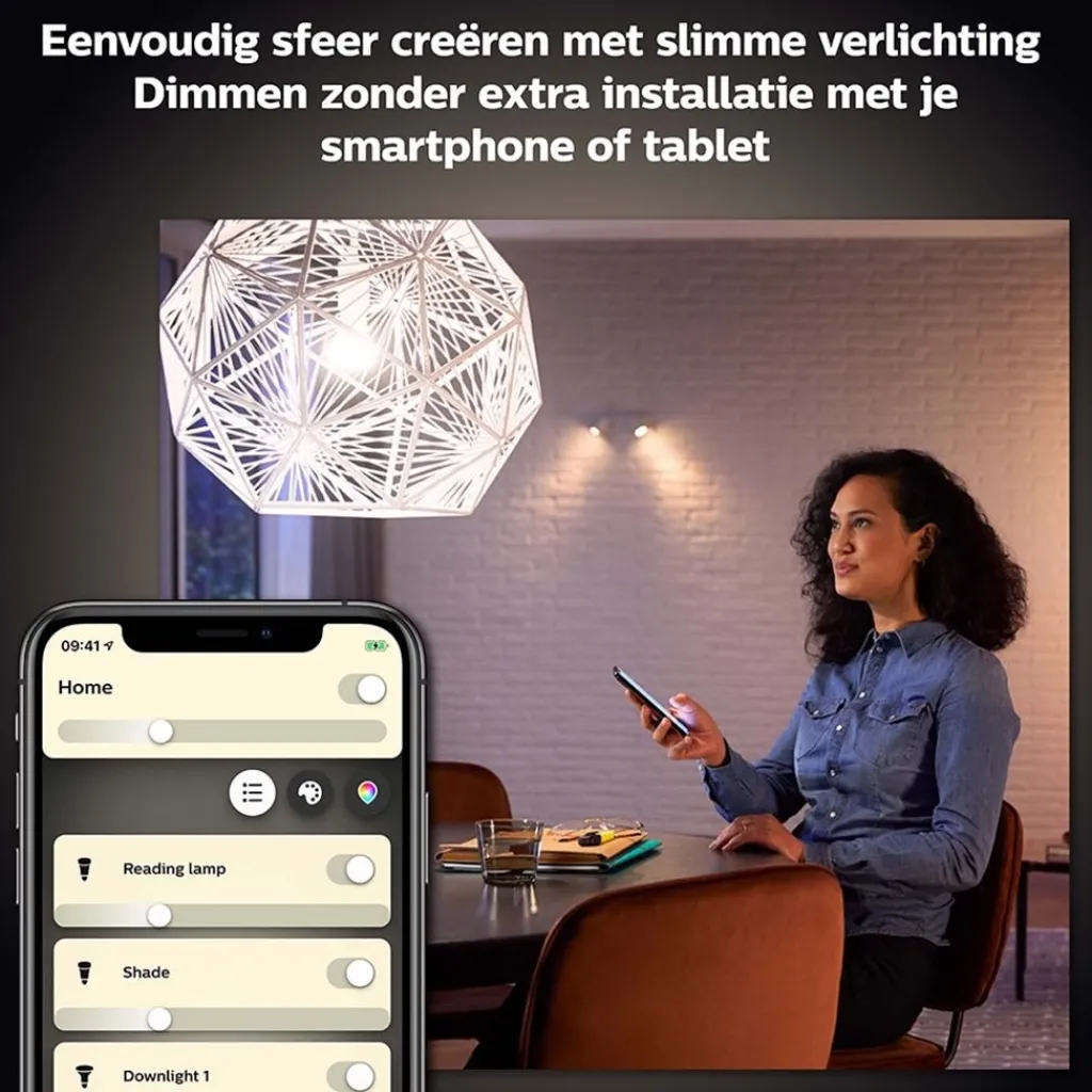 Straluma Philips Hue e27 2-pack mat 2700k> Smart lampen|Philips Hue