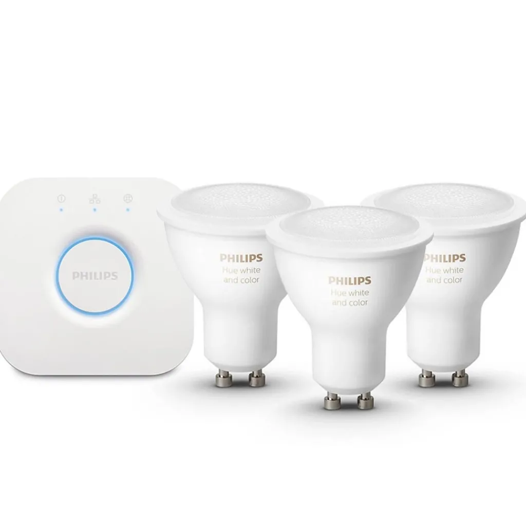 Straluma Philips Hue kit 3xgu10 color+ bridge> Smart lampen|Philips Hue