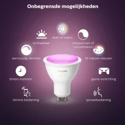 Straluma Philips Hue kit 3xgu10 color+ bridge></noscript> Smart lampen|Philips Hue
